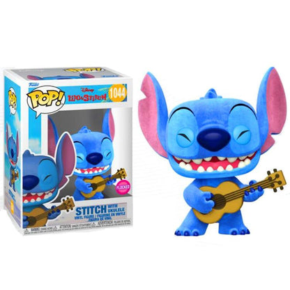 Funko Pop ! Disney Lilo & Stitch - (1044) Stitch W / Ukulele Flocked Figure 9Cm
