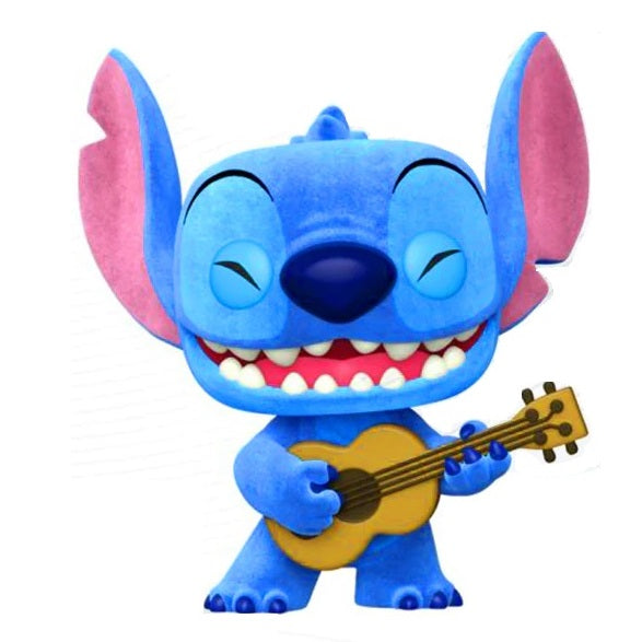Funko Pop ! Disney Lilo & Stitch - (1044) Stitch W / Ukulele Flocked Figure 9Cm