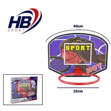 Hb Set Canestro Basket Rete + Palla Bambini Adulti Ufficio A Parete Porta Ø 40Cm