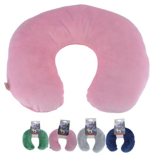 Cuscino Da Viaggio Collo Cervicale In Tessuto Memory Foam Relax Auto Treno Aereo 94971