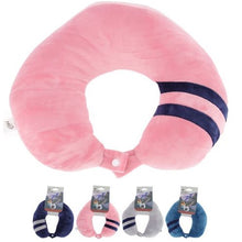Cuscino Da Viaggio Collo Cervicale In Tessuto Memory Foam Relax Auto Treno Aereo 94976