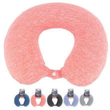 Cuscino Da Viaggio Collo Cervicale In Tessuto Memory Foam Relax Auto Treno Aereo 94980