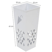 Portaombrelli In Ferro Porta Ombrelli Design Stand Vaschetta Salvagoccia Bianco