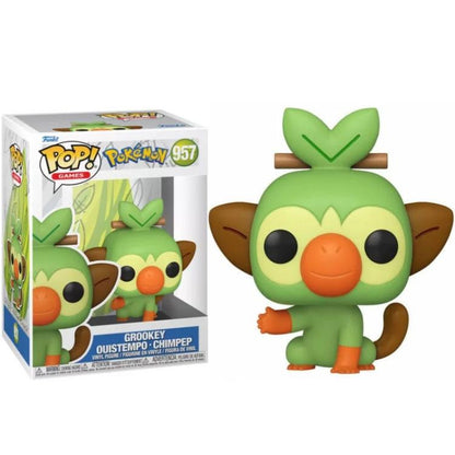 Funko Pop ! Games Pokemon  - (957) Grookey Vinyl Figure 9Cm Da Collezione