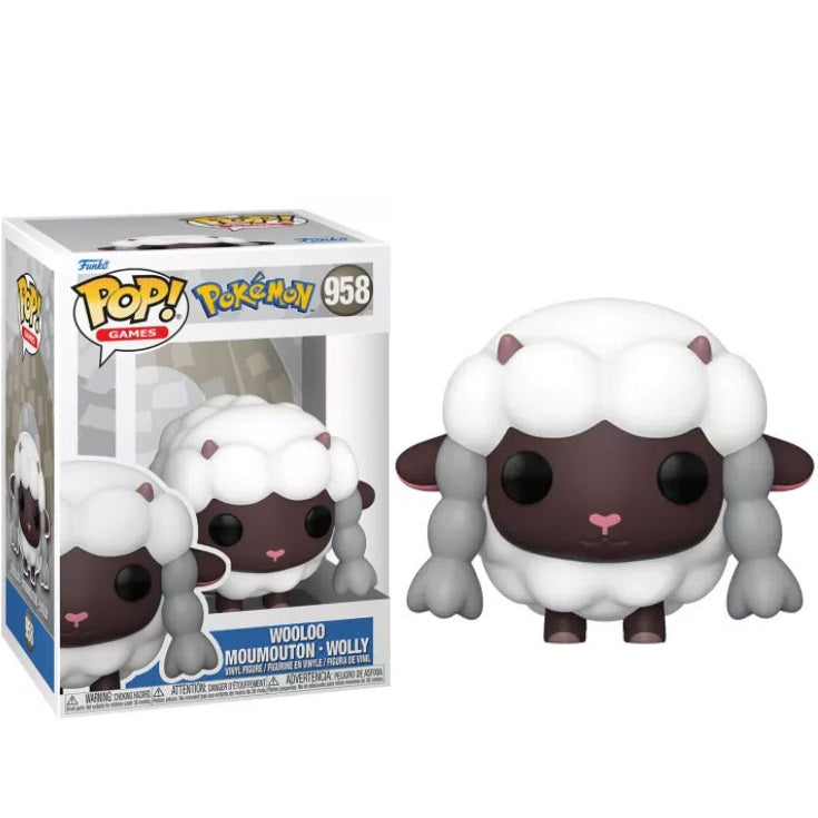 Funko Pop ! Games Pokemon  - (958) Wooloo Vinyl Figure Pecora 9Cm Da Collezione