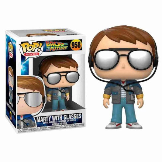 Funko Pop ! Movies Back To The Future (958) Marty W/Glasses Ritorno Al Futuro