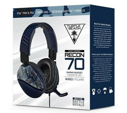 Turtle Beach Recon 70 Camo Blu Camo Cuffie Gaming Ps4 Ps5 Xbox One Pc Jack 3,5Mm