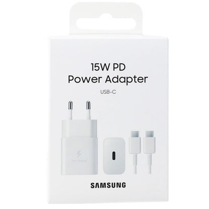 Samsung Ep-T1510X Caricabatteria Originale Caricatore 15W Usb-C Con Cavo Bianco