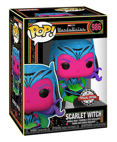 Funko Pop ! Marvel Wandavision - (986) Scarlet Witch Blacklight Bobble Vinyl 9Cm