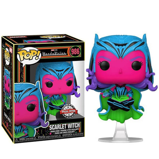 Funko Pop ! Marvel Wandavision - (986) Scarlet Witch Blacklight Bobble Vinyl 9Cm
