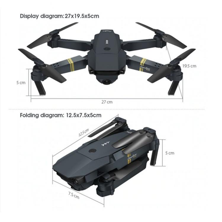 Mini Drone Quadricottero Pieghevole Con Telecamera Telecomando O Smartphone Wifi