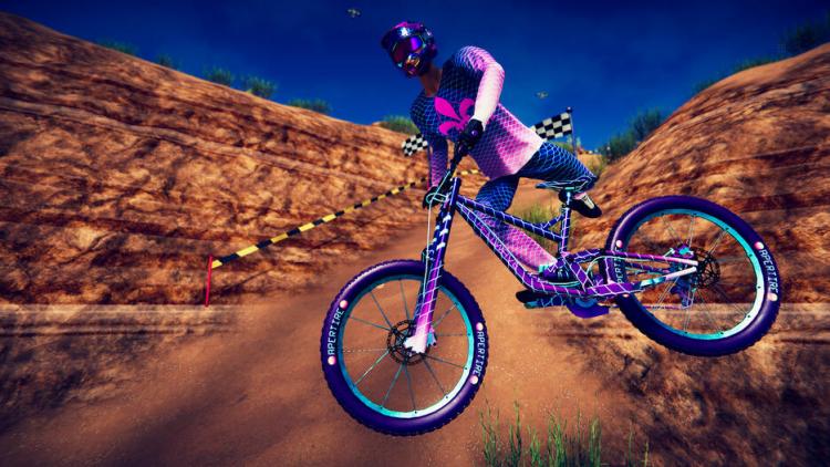 DESCENDERS PS4 VIDEOGIOCO BICI DOWNHILL FREE RIDE CORSE BICICLETTA ITALIANO