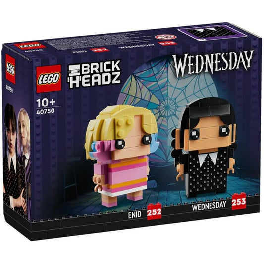 Lego - Brickheadz 40750 Wednesday (Enid & Wednesday) Mercoledì 252+253Pz - 505Pz
