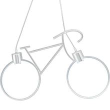 Lampadario A Sospensione A Forma Di Bicicletta In Metallo Bianco 2 Attacchi E27