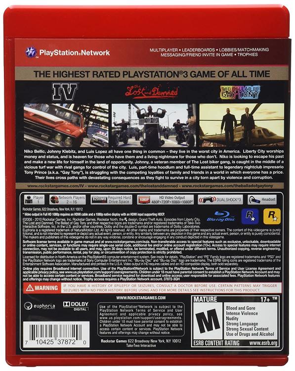 Gta Grand Theft Auto: Episodes From Liberty City Gioco Play Station 3 Nuovo Eu