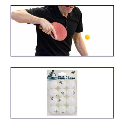 Hb 12Pz Palline Da Ping Pong Palle Per Tennis Da Tavolo Sport Allenamento Bianco