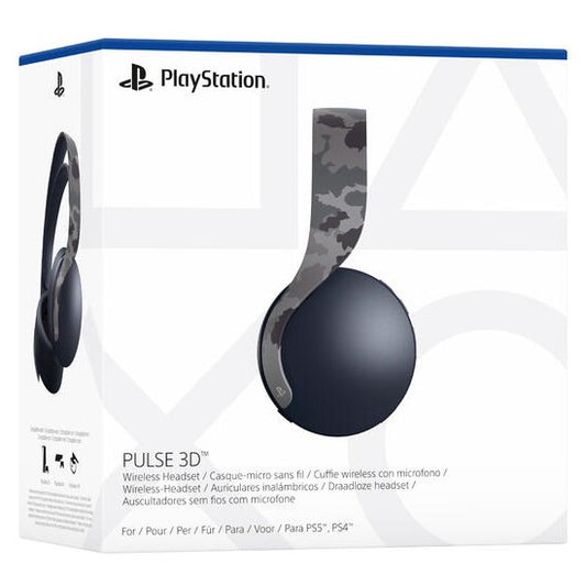 Sony Cuffie Ps5 Wireless Pulse 3D Con Microfono Playstation 5 Headset Camo Gray