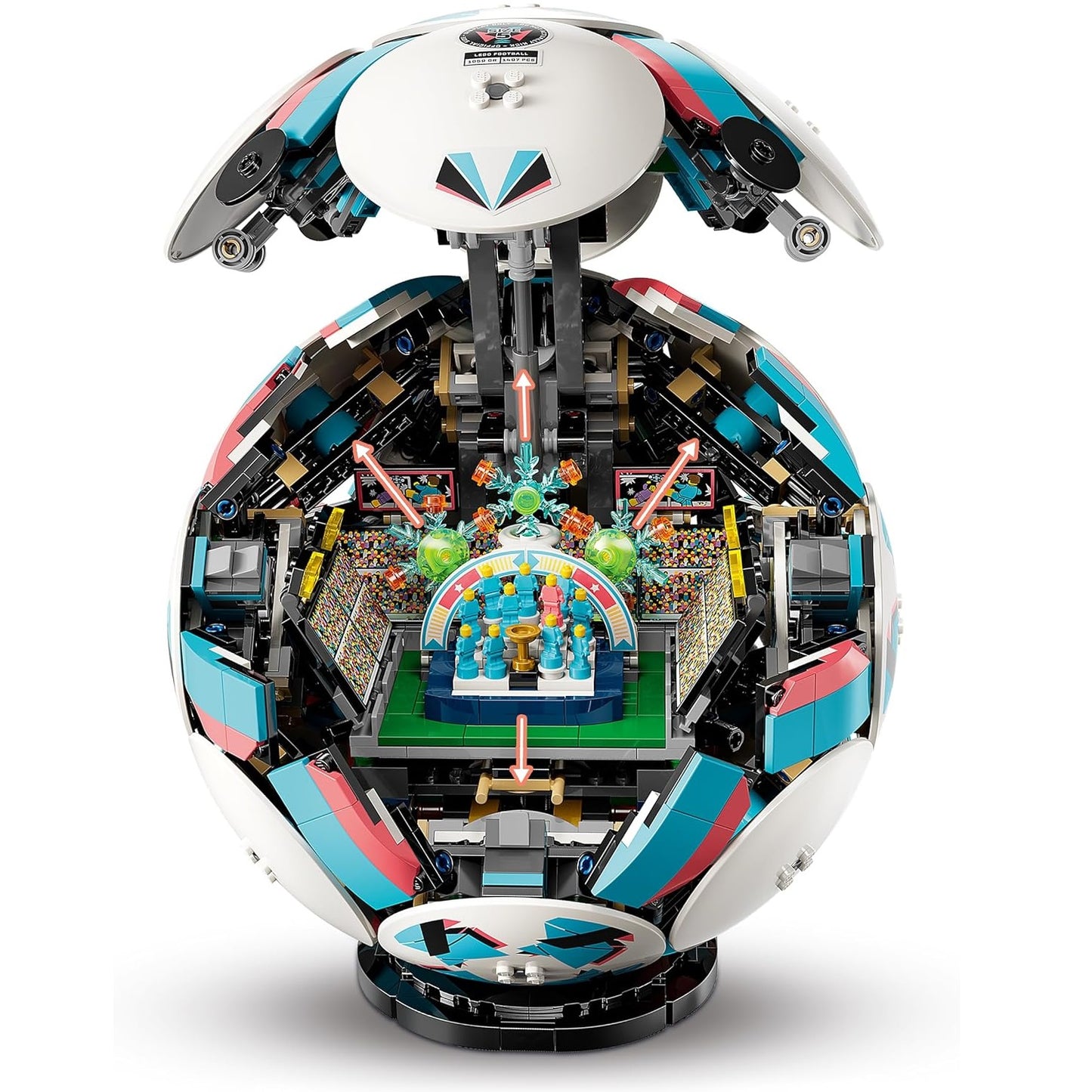 LEGO Editions 43019 (Pallone da Calcio) con Mini-Stadio Interattivo - 1498 pcs Kit Modellismo per Action Figure 3D da Esposizione - Giocattolo Decorazione Cameretta - Regalo per Bambini e Bambine da 10 Anni e Fan Adulti Sport Calcio (World Cup 2026)