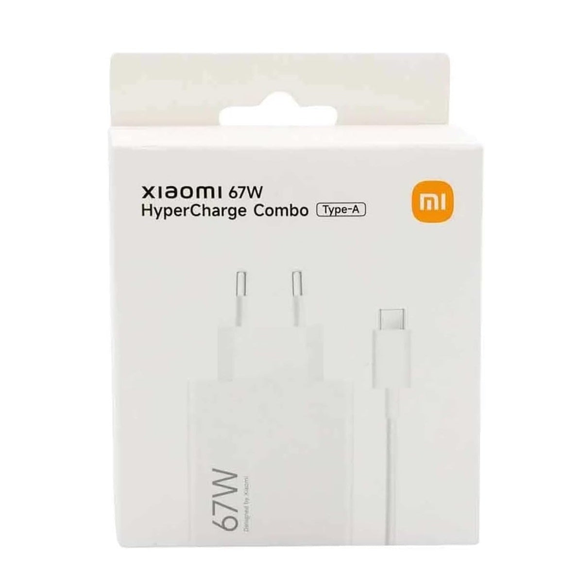 Xiaomi Caricabatterie Hyper Charging Combo 67W Originale (Spina Type-A + Cavo Type-C) Caricatore Alimentatore da Muro Turbo Charge con Porta USB-A USB-C, Ricarica Rapida per Xiaomi 13/12/11, Redmi Note 11/12 Pro, POCO F5/X5, Bianco