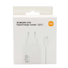 Xiaomi Caricabatterie Hyper Charging Combo 67W Originale (Spina Type-A + Cavo Type-C) Caricatore Alimentatore da Muro Turbo Charge con Porta USB-A USB-C, Ricarica Rapida per Xiaomi 13/12/11, Redmi Note 11/12 Pro, POCO F5/X5, Bianco