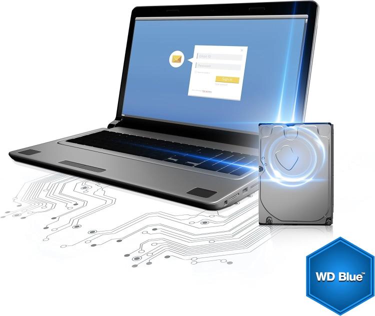 Western Digital Hard Disk Interno 1Tb 3.5" Wd10Ezex Sata Blue 7200R Computer Pc