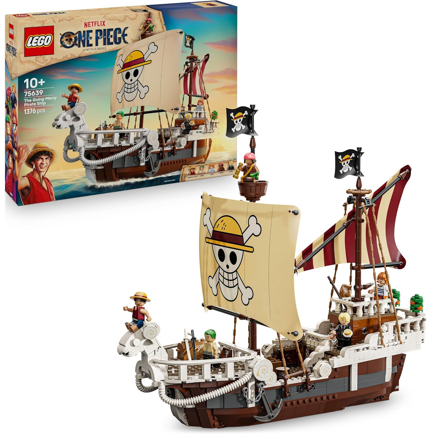 Lego - One Piece 75639 (La nave pirata Going Merry) Netflix 1376 pz Costruzioni