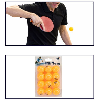 Hb 12Pz Palline Da Ping Pong Palle Tennis Da Tavolo Sport Allenamento Arancione