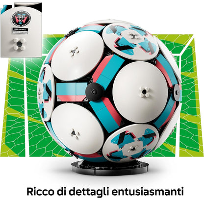 LEGO Editions 43019 (Pallone da Calcio) con Mini-Stadio Interattivo - 1498 pcs Kit Modellismo per Action Figure 3D da Esposizione - Giocattolo Decorazione Cameretta - Regalo per Bambini e Bambine da 10 Anni e Fan Adulti Sport Calcio (World Cup 2026)