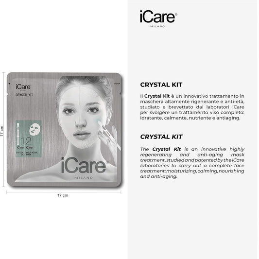 iCare Maschera Viso Idratante 2 Fasi + Crystal Oil Acido Ialuronico Antiage