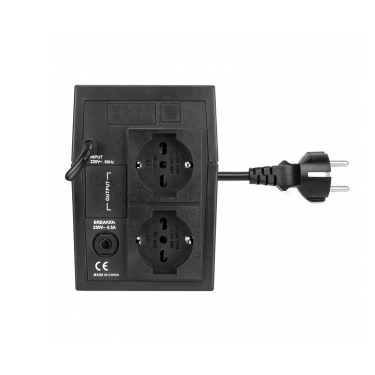 Vultech Ups 650Va Lite + 2 Schuko Gruppo Di Continuita' Offline Nero Pc Monitor