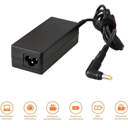 Techmade Alimentatore Universale Notebook 65W 65 Watt 8 Tips Laptop Computer Pc