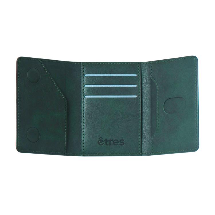 Etres Smart Wallet Portafoglio Slim Porta Carte Di Credito Iphone Mag Safe Green