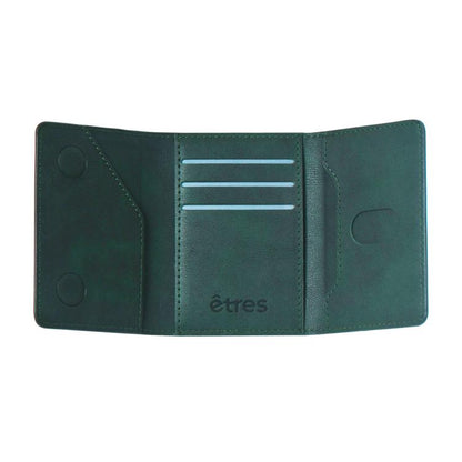 Etres Smart Wallet Portafoglio Slim Porta Carte Di Credito Iphone Mag Safe Green