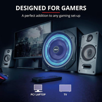 Trust Torro Gxt 688 Set Altoparlanti 2.1 Gaming Subwoofer Illuminato Telecomando