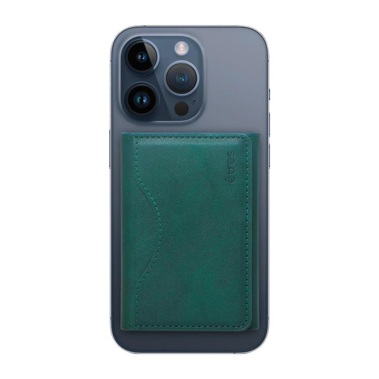 Etres Smart Wallet Portafoglio Slim Porta Carte Di Credito Iphone Mag Safe Green