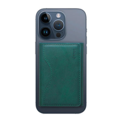 Etres Smart Wallet Portafoglio Slim Porta Carte Di Credito Iphone Mag Safe Green