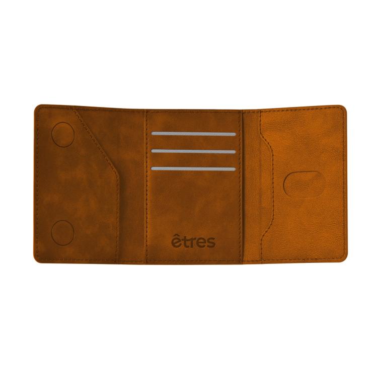Etres Smart Wallet Portafoglio Slim Porta Carte Di Credito Iphone Mag Safe Cuoio
