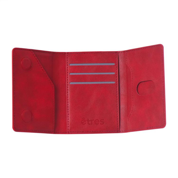 Etres Smart Wallet Portafoglio Slim Porta Carte Di Credito Iphone Mag Safe Rosso