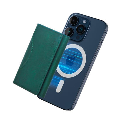 Etres Smart Wallet Portafoglio Slim Porta Carte Di Credito Iphone Mag Safe Green
