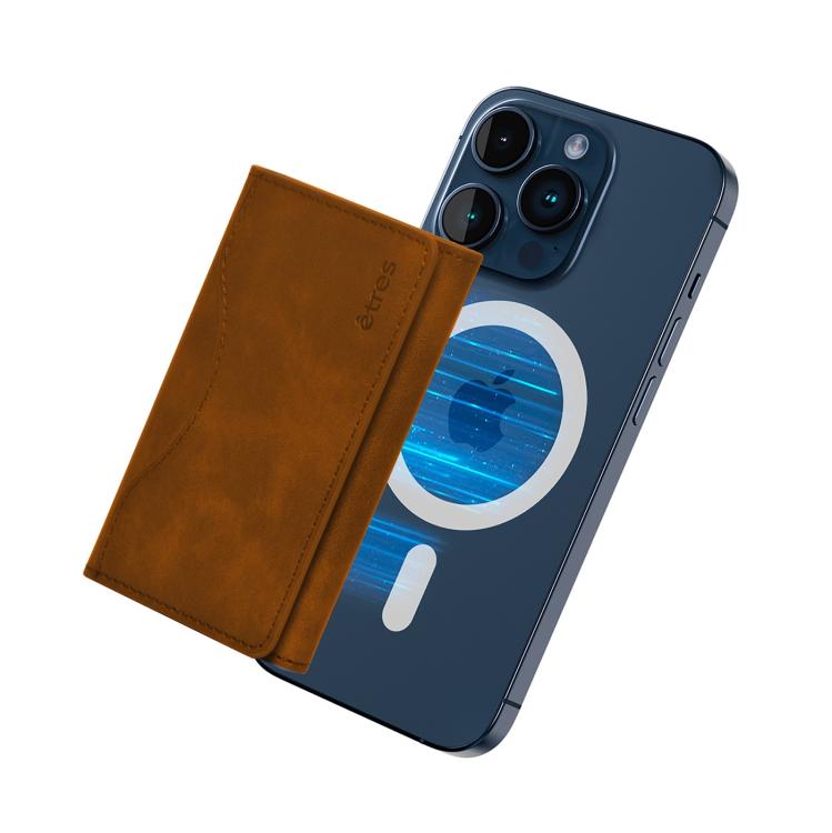 Etres Smart Wallet Portafoglio Slim Porta Carte Di Credito Iphone Mag Safe Cuoio