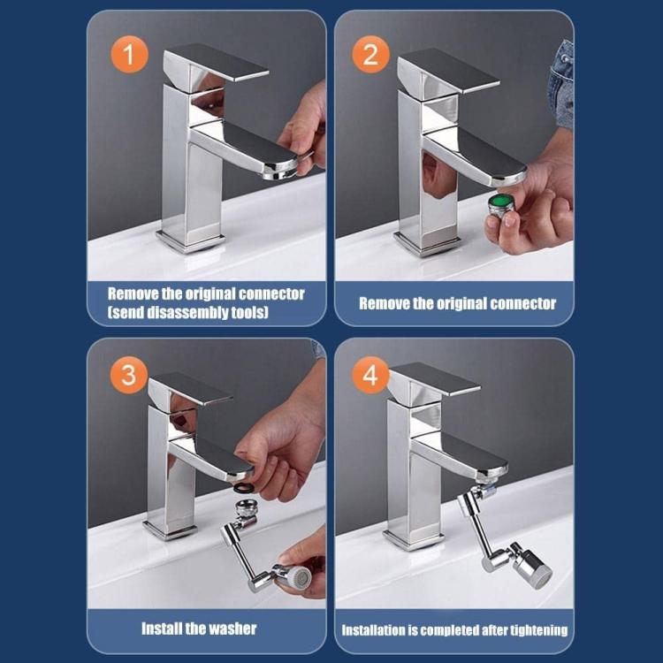 Prolunga Rubinetto Snodo Girevole Aeratore Cucina Bagno Filtro Adattatore Ugello