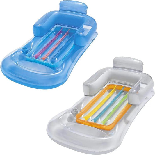 BESTWAY POLTRONA GONFIABILE MATERASSINO PISCINA MARE PORTABICCHIERE BLU O GRIGIO
