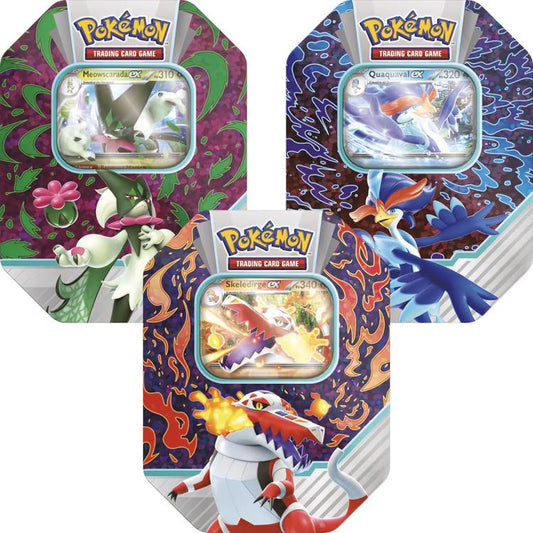 Pokemon Tin: Compagni D'Avventura Di Paldea Espansione Partner (Quaquaval-Ex)