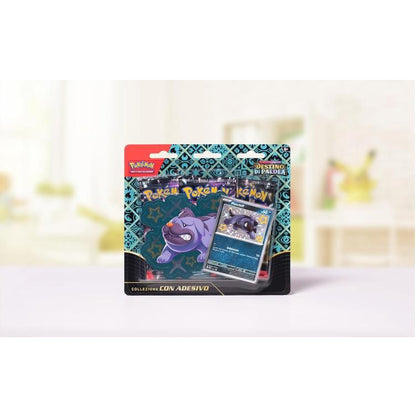 Pokemon Destino Di Paldea Collezione Con Adesivo Scarlatto E Violetto (Maschiff)