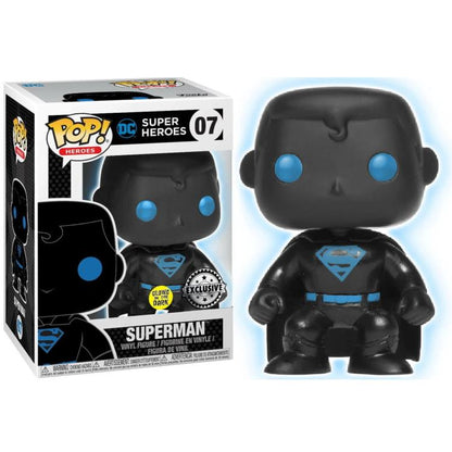 Funko Pop ! Super Heroes Dc (07) Superman Exlusive G.I.T.D. Vinyl Figure 9Cm