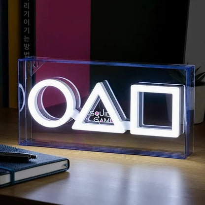 Paladone Lampada Neon Squid Game - Light Da Tavolo Con Logo Serie Tv Netflix
