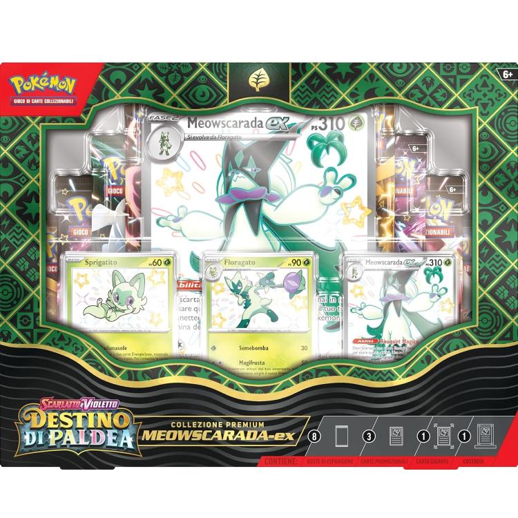 Pokemon Collezione Premium Scarlatto E Violetto Destino Di Paldea Meowscarada-Ex