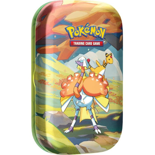 Pokemon Mini Tin: Paldea Sfavillante Collezione Gcc Tcg (Espathra-Ampharos) Ita