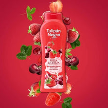 Tulipan Negro Shower Gel Bagno Doccia (Fragola E Ciliegia) Bagnoschiuma 650Ml