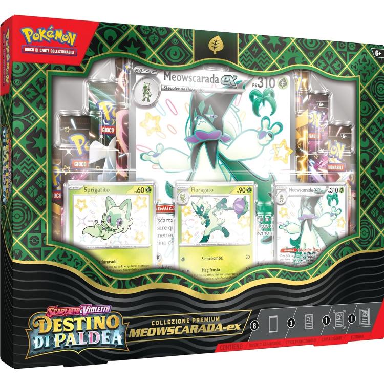Pokemon Collezione Premium Scarlatto E Violetto Destino Di Paldea Meowscarada-Ex